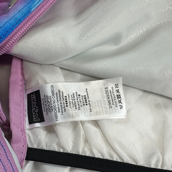 JanSport Kids Backpack with Unicorn & Rainbow Design - Blue and Pink - Picture 11 of 16
